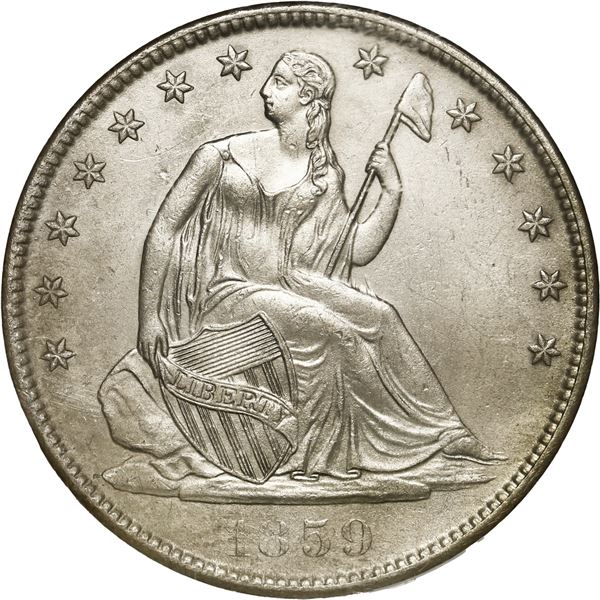 UNITED STATES, New Orleans mint, Seated Liberty half dollar, 1859-O, NGC Shipwreck Effect (SS Republ