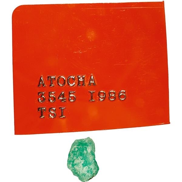 Small, natural emerald, 2.34 carats, ex-Atocha (1622), ex-Silberman.