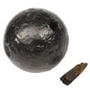 Image 1 : Small iron cannonball "grenade," professionally conserved, with wooden plug, ex-1715 Fleet.