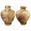 Image 1 : Lightly encrusted earthenware "olive" jar with wooden stand, ex-Tolosa (1724).