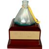 Image 1 : Conical paneled glass ink bottle with stand, ex-S.S. Republic (1865).