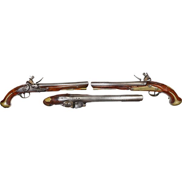 British light dragoon flintlock pistol, first type (1756-1770).
