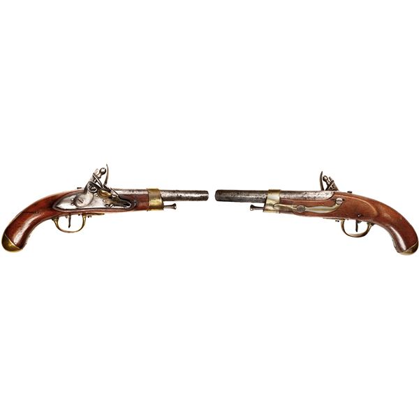 Flintlock pistol, European, 1700s.