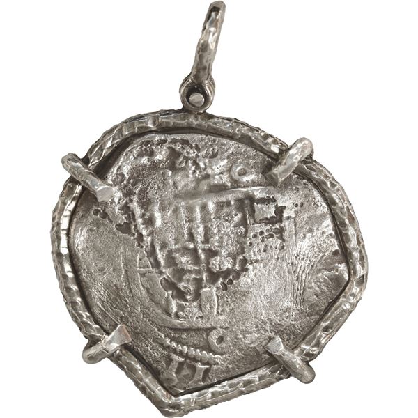 MEXICO, Mexico City, cob 8 reales, Philip IV, assayer not visible (P), ex-Concepción (1641), mounted