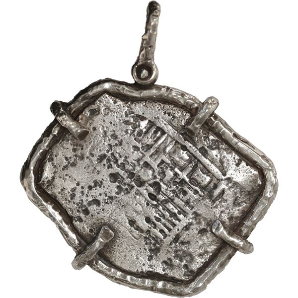 MEXICO, Mexico City, cob 8 reales, Philip IV, assayer not visible (P), ex-Concepción (1641), mounted
