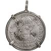 Image 1 : MEXICO, Mexico City, bust 2 reales, Charles III, 1783 FF, ex-Cazador (1784), mounted in silver penda