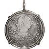 Image 1 : MEXICO, Mexico City, bust 2 reales, Charles III, 1783 FF, ex-Cazador (1784), mounted in silver penda