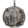 Image 2 : MEXICO, Mexico City, bust 2 reales, Charles III, 1783 FF, ex-Cazador (1784), mounted in silver penda