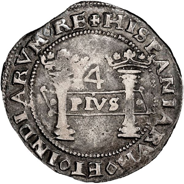 MEXICO, Mexico City, 4 reales, Charles-Joanna, "Early Series," assayer P to right, mintmark M to lef