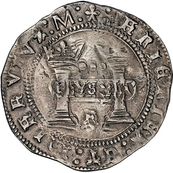 MEXICO, Mexico City, 3 reales, Charles-Joanna, "Early Series," assayer Gothic R (Rincón) at bottom b