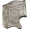 Image 1 : MEXICO, Mexico City, cob 8 reales, 1678 L, squarish shape with curved protrusion, very rare.