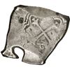 Image 2 : MEXICO, Mexico City, cob 8 reales, Charles II, assayer L, squarish shape with bubble-hole in edge.