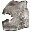 Image 1 : MEXICO, Mexico City, cob 8 reales, Charles II, assayer not visible, odd shape due to natural bubble-