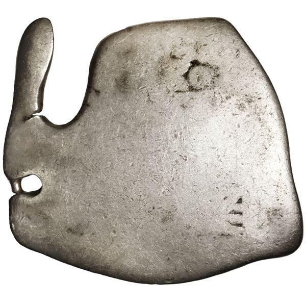 MEXICO, Mexico City, cob 8 reales, Charles II or Philip V, assayer not visible, very odd shape with 