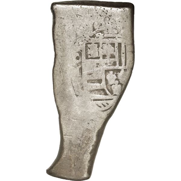 MEXICO, Mexico City, cob 8 reales, Philip V, assayer not visible (J), style of 1712-14, odd elongate