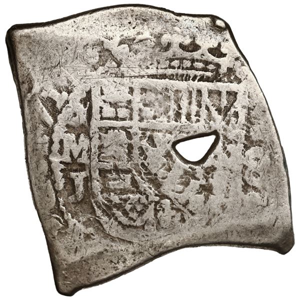 MEXICO, Mexico City, cob 8 reales, Philip V, assayer J, style of 1714-19, small triangular bubble-ho