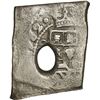 Image 1 : MEXICO, Mexico City, cob 8 reales, 1732/1 (F), squarish flan with oval bubble-hole in center, ex-Vli