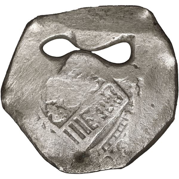MEXICO, Mexico City, cob 8 reales, Philip V, assayer not visible, style of 1714-1733, with figure-ei