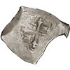 Image 2 : MEXICO, Mexico City, cob 4 reales, Charles II, assayer G, squarish shape with flat-ended protrusion 