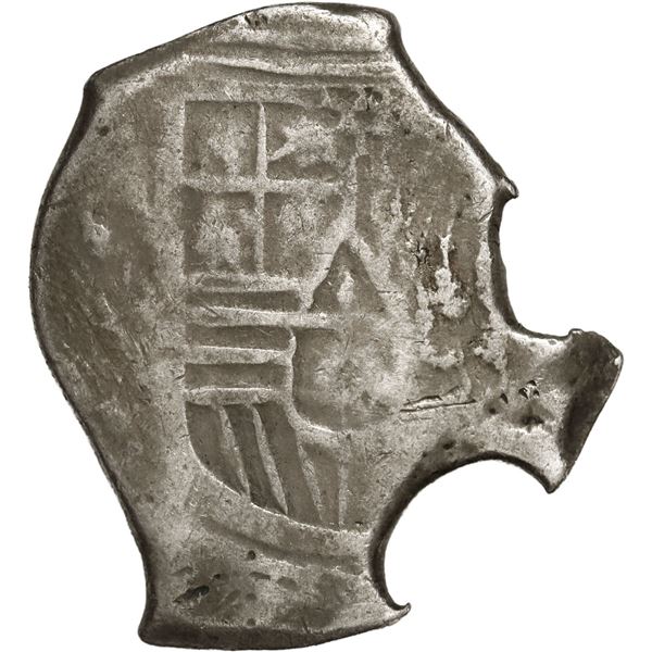 MEXICO, Mexico City, cob 4 reales, Charles II, assayer not visible, strange shape with crude protrus