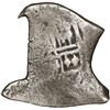 Image 1 : MEXICO, Mexico City, cob 4 reales, Charles II, assayer not visible, very odd shape with four points,