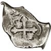 Image 2 : MEXICO, Mexico City, cob 4 reales, Philip V, assayer L (1702-5), very odd shape with knobby "cabo de