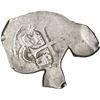 Image 2 : MEXICO, Mexico City, cob 2 reales, Charles II, assayer not visible, odd shape with two large protrus