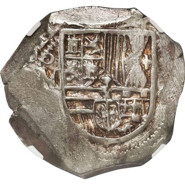 MEXICO, Mexico City, cob 4 reales, 1611 F, no overdate, extremely rare, NGC AU 58, finest known in N