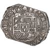 Image 1 : MEXICO, Mexico City, klippe 8 reales, 1733 MF, PCGS XF40.