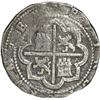 Image 2 : PERU, Lima, cob 8 reales, Philip II, assayer Diego de la Torre, P-(8) to left, *-oD to right.