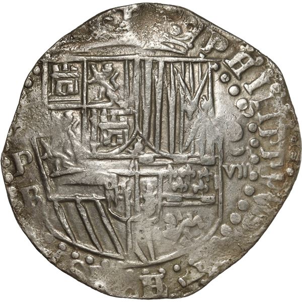 BOLIVIA, Potosí, cob 8 reales, Philip II, assayer B (3rd period).
