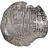 Image 1 : BOLIVIA, Potosí, cob 8 reales, 1618 T, denomination as O-V-III, large mintmark, quadrants of cross t