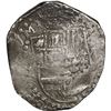 Image 1 : BOLIVIA, Potosí, cob 8 reales, Philip III, no date (1621), assayer not visible (T), quadrants of cro