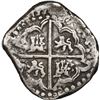 Image 2 : BOLIVIA, Potosí, cob 8 reales, Philip IV, assayer T (late 1620s), "hunched over" lions.