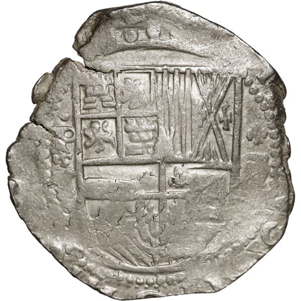 BOLIVIA, Potosí, cob 8 reales, 1632 T, cross-fleury ornaments, very rare.