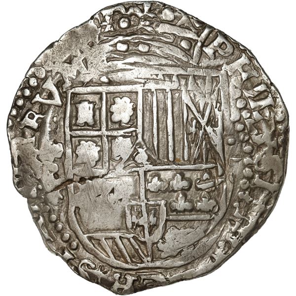 BOLIVIA, Potosí, cob 8 reales, 1645/4, assayer not visible, very rare.