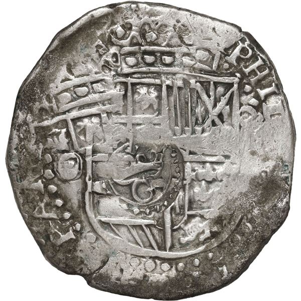 BOLIVIA, Potosí, cob 8 reales, (1649-50) O, with crowned-G countermark on shield.