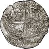 Image 2 : BOLIVIA, Potosí, cob 8 reales, 1651 O, with crowned-L countermark on cross.
