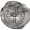 Image 2 : BOLIVIA, Potosí, cob 8 reales, 1651 O, with crowned-o (lower case) countermark on cross, rare.