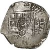 Image 1 : BOLIVIA, Potosí, cob 8 reales, 1651 E, with crown-alone countermark on shield, NGC VF details / tool