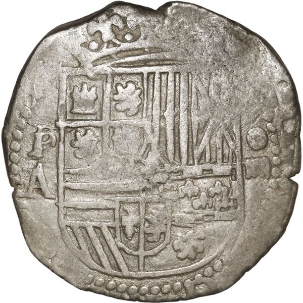 BOLIVIA, Potosí, cob 4 reales, Philip II, assayer A.