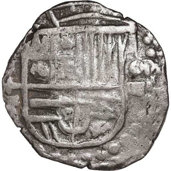 BOLIVIA, Potosí, cob 4 reales, Philip III, no date (1621), assayer T, quadrants of cross transposed,