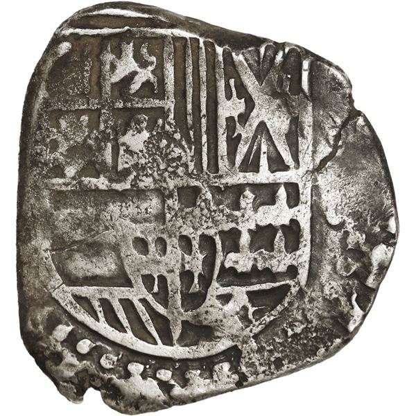 BOLIVIA, Potosí, cob 2 reales, 1637 (T or TR), rare.