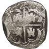 Image 2 : BOLIVIA, Potosí, cob 2 reales, Philip IV, assayer TR, upper half of shield transposed, rare.