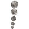 Image 1 : BOLIVIA, Potosí, denomination set of 8-4-2-1-½ reales, 1688 VR, ex-Sellschopp.