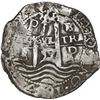 Image 1 : BOLIVIA, Potosí, cob 8 reales, 1657 E, PH at top, denomination •8• above cross, ex
