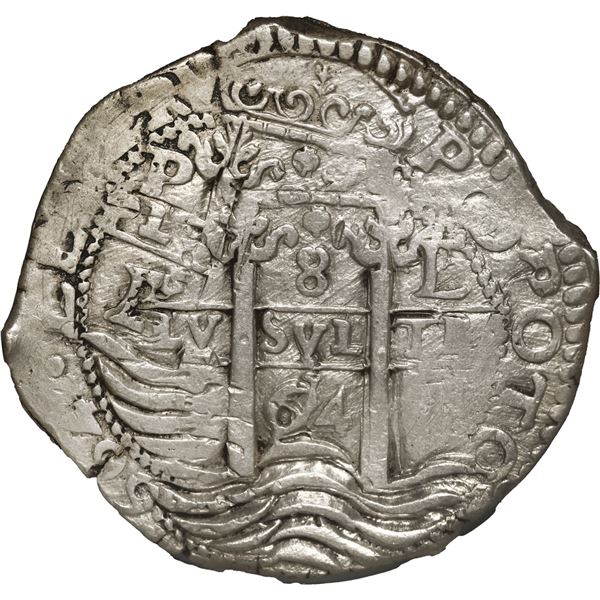 BOLIVIA, Potosí, cob 8 reales, 1664 E, NGC VF 35.