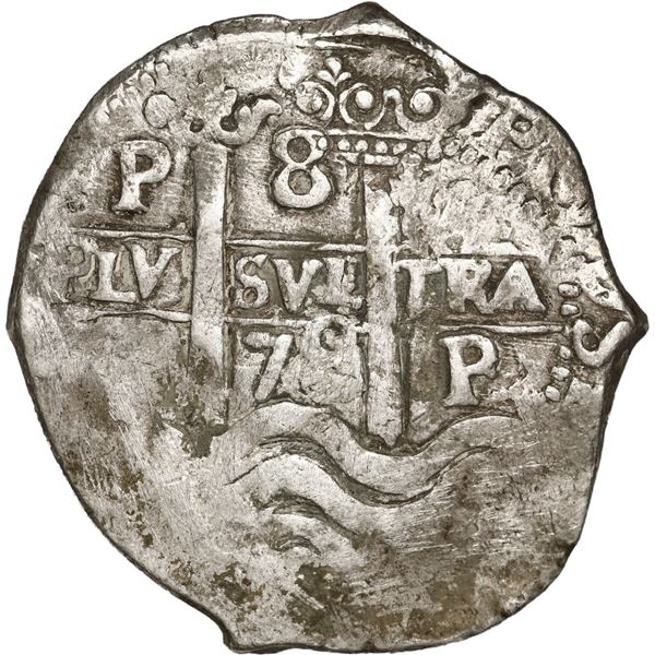 BOLIVIA, Potosí, cob 8 reales, 1678 E, ex-Pasay Hoard.