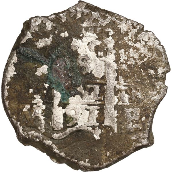 BOLIVIA, Potosí, cob 8 reales, 1691 VR, ex-Pasay Hoard.