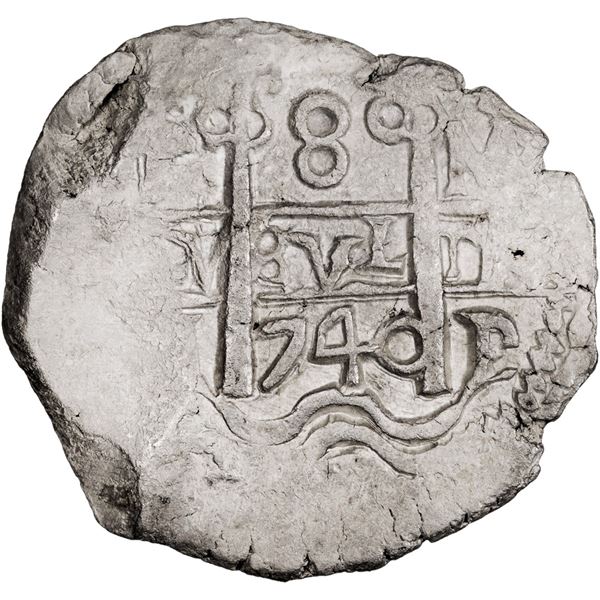 BOLIVIA, Potosí, cob 8 reales, 1740 M, PCGS AU53.